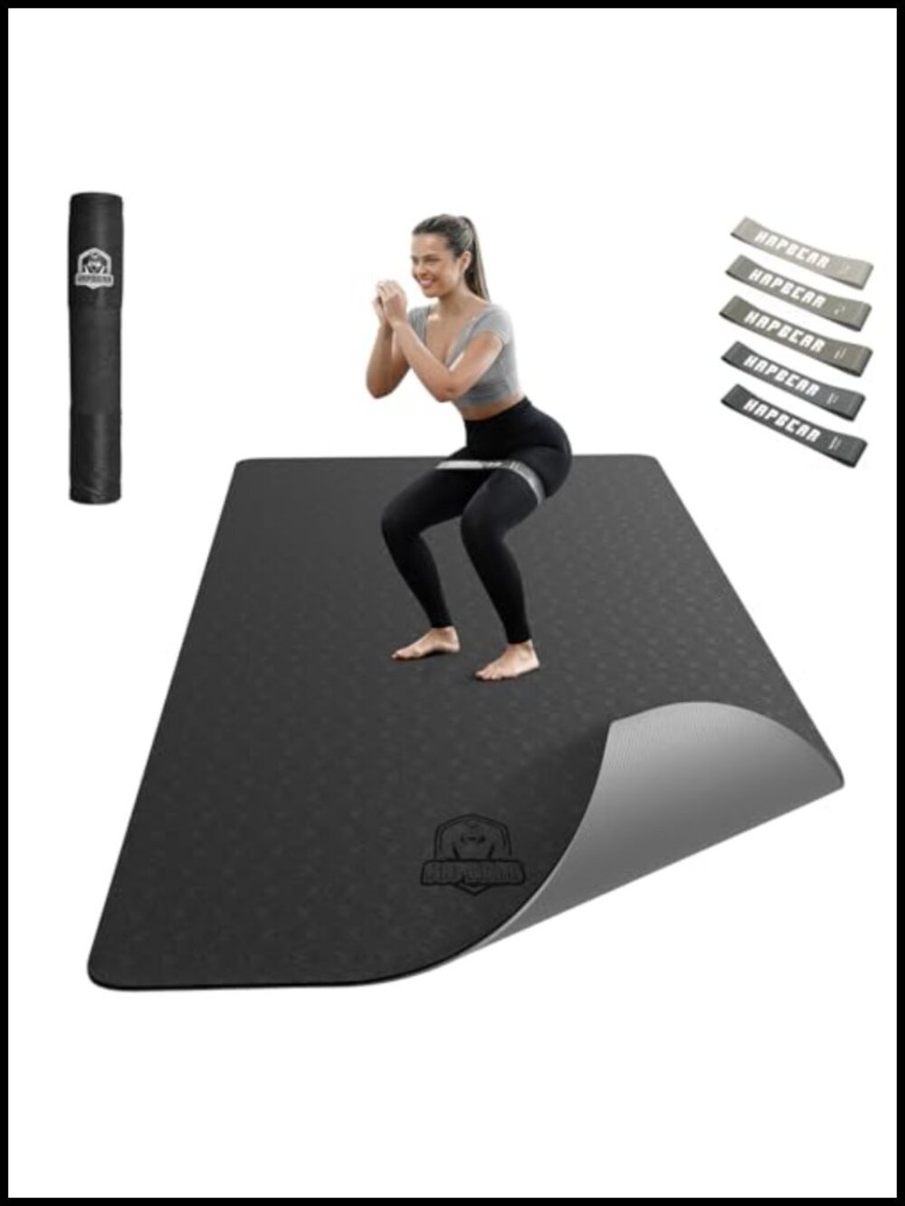 Extra Large Yoga Mat 72x36x6mm Non-Slip TPE Exercise Mat for Home Workout
